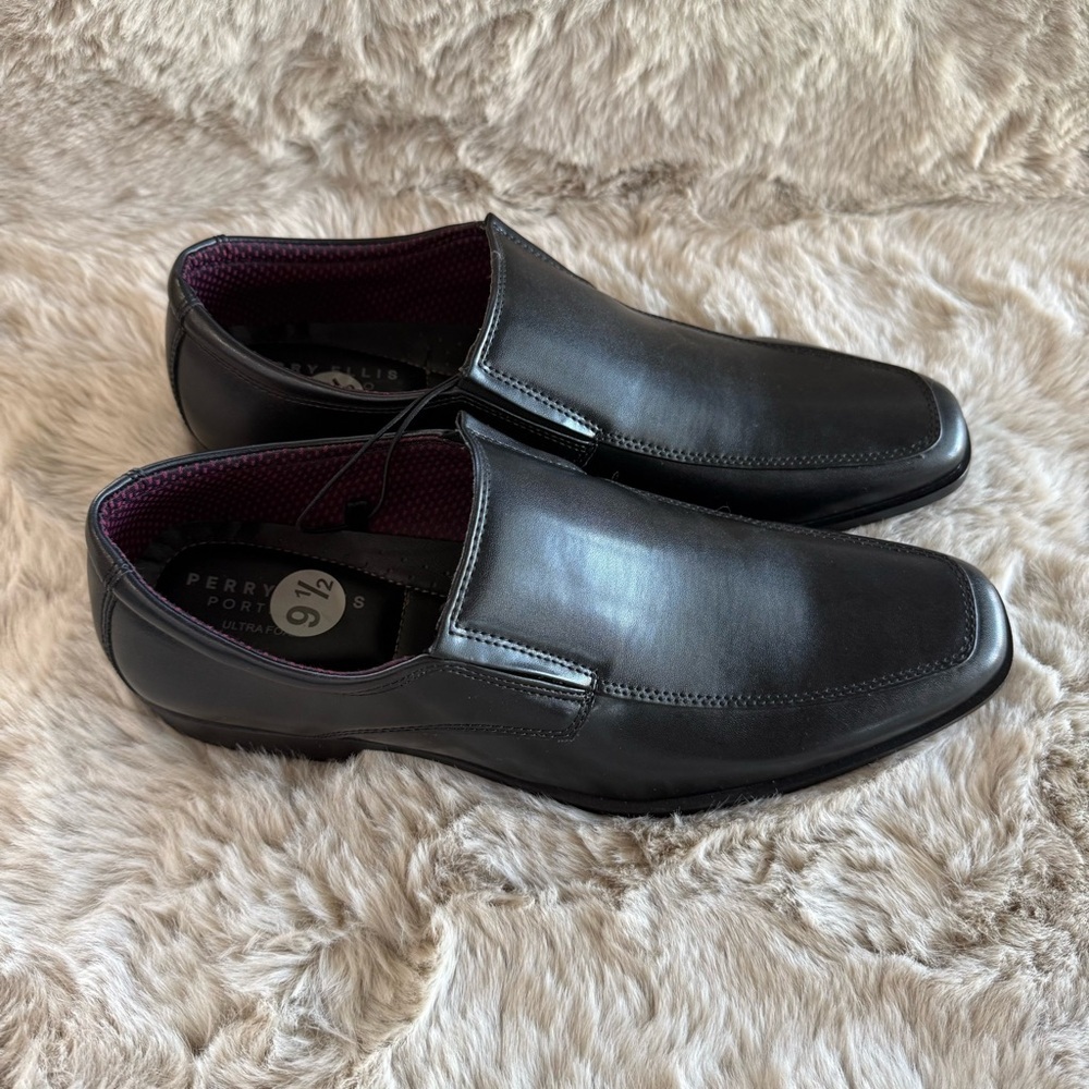 Perry Ellis Portfolio Black Dress Shoes Size 9.5